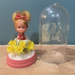 Vintage Fragrance Tyme Junior Miss Perfumed Kiddle Doll In Dome